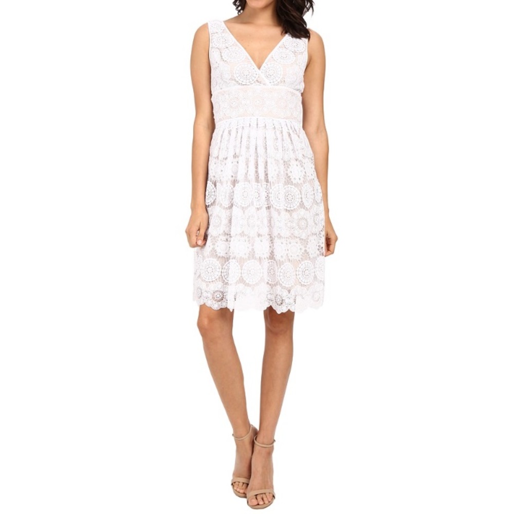 Adrianna Papell size 10p crochet day dress.